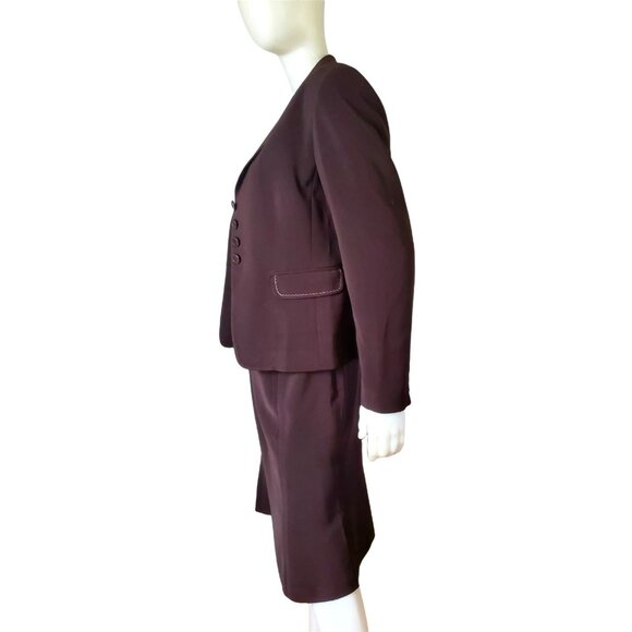Travis Ayers 8 Vintage Y2K Skirt Suit Set Business Blazer Outfit Embroidered - Picture 8 of 14
